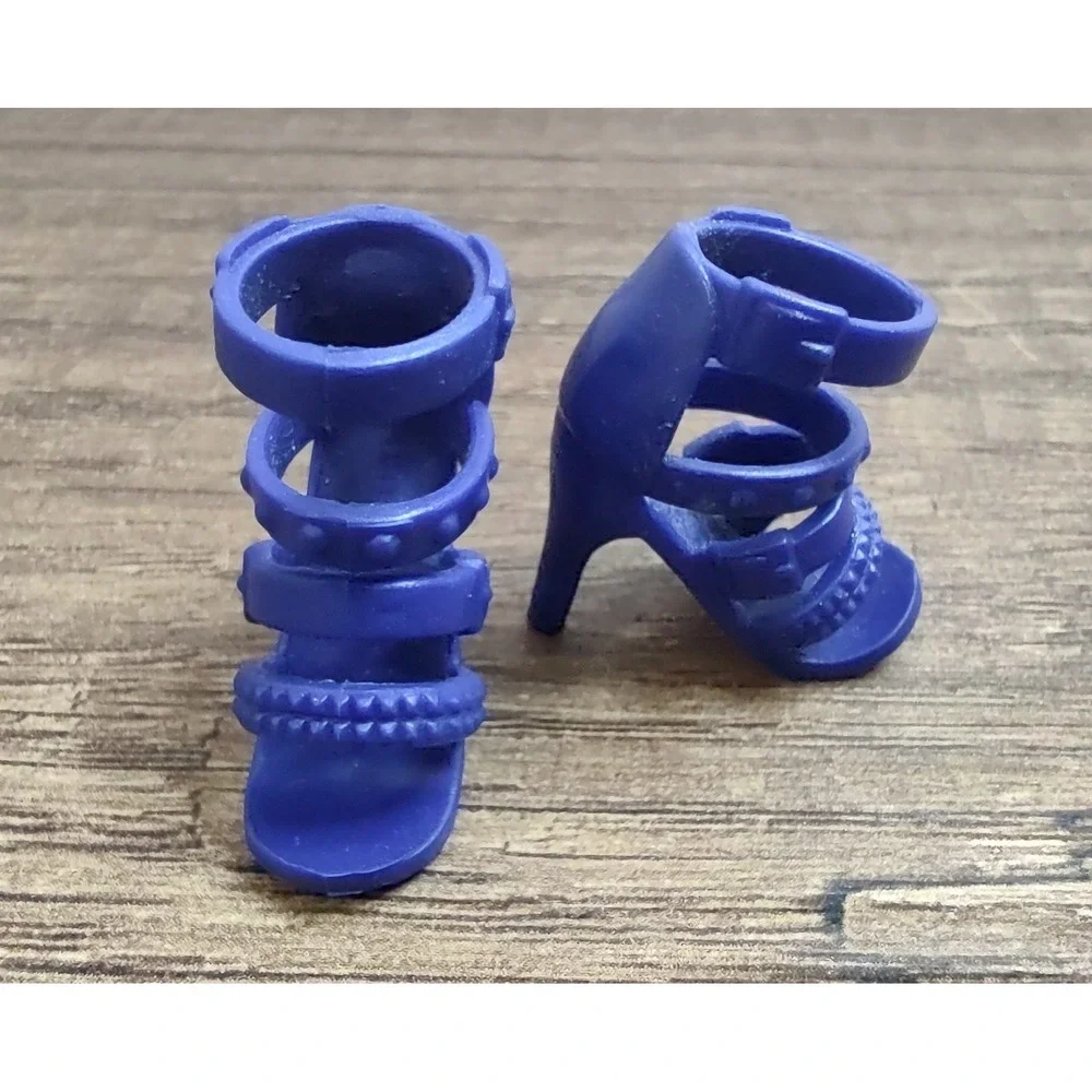 Barbie Fashionista Fashion FeverDark Lapis  Purple Glitz Doll Heel Shoes Z31